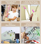 Puzzled 3D Puzzle Snowflake Ornaments Wood Craft Construction Model Kit, Fun & Educational DIY Wooden Toy Assemble Unfinished Crafting Hobby Puzzle Puzzled