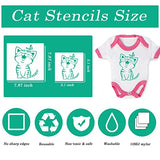 14 Pcs Cat Stencils for Painting on Wood Canvas Shirt, Small Large Flower Moon Cat Stencil Plastic Shirt Fabric Stencils for Painting on Wall Wood Hosomono