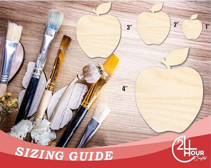 Unfinished Wood Apple Shape | DIY School Teacher Craft | Up to 36" 7" / 1/4" - WoodArtSupply