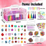 FUNZBO 15000+ Rubber Band Bracelet Kit - 28 Colors Rubber Band Bracelet Making Kit, Loom Bracelet Making Kit, RubberBand Bracelets Kit, Gifts for FUNZBO