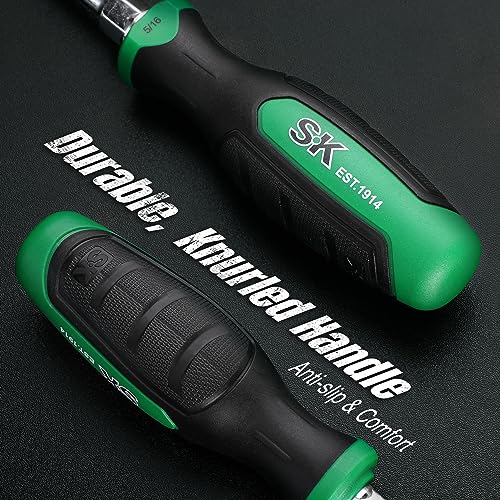 SK 6-Piece Slotted Screwdriver Set, Magnetic Screwdriver Set, S2 Steel, SureGrip Handle SK