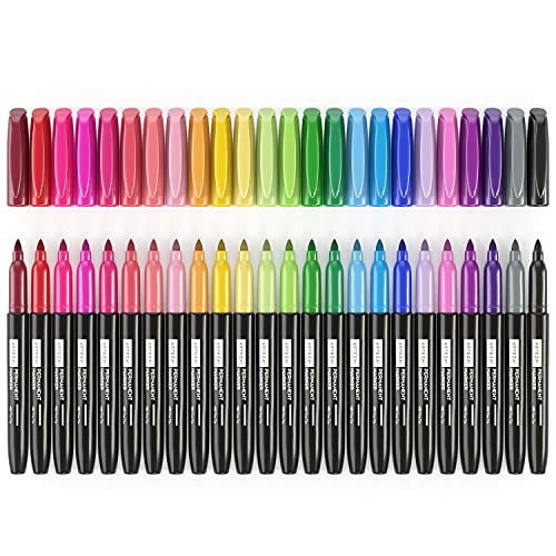 ARTEZA Permanent Markers, Set of 24, Fine Tip Pens, Retro Pop Colors, Waterproof Rock Painting, Art and Craft for Plastic, Stone, Glass, Wood, and ARTEZA