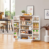Yaheetech Storage Cabinet, Pantry Cabinet Cupboard with Door and Adjustable Shelves, Freestanding Utility Storage Cabinet for Dinning Room/Living Yaheetech