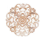 Beoot Wooden Carved Onlay Appliques Wood Carving Decal Unpainted Furniture Bed Door Cabinet Decor (15x15cm/5.91x5.91inch) Beoot