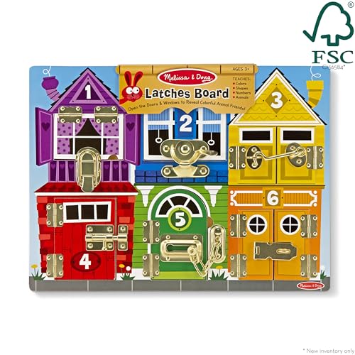 Melissa & Doug Latches Wooden Activity Board - WoodArtSupply