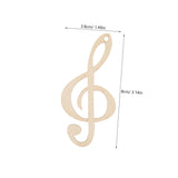 TEHAUX 10pcs Home Decor Wood Door Sign DIY Wooden Craft Musical Theme Party Favor Wood Centerpieces Wooden Slices Music Note Cutouts Wood DIY Craft TEHAUX