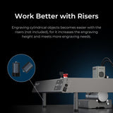 Creality Official Laser Rotary Roller, 360° Laser Engraver Y-axis Rotary Module for Engraving Cylindrical Objects, 7 Adjustment Diameters 5mm to Creality