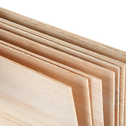 30PCS Balsa Wood Sheets 12x8x1/16 Plywood Board Thin Basswood Sheet Natural Unfinished Wood Board for Architectural Model DIY Maker House Aircraft