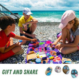 PGN 40 River Rocks for Painting - Stimulate Your Children’s Creativity with Our Painting Rocks for Kids - Flat and Smooth- Fun & Engaging Rock PGN