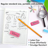 Shuttle Art Pencils and Erasers Bundle, Set of 350 Pack Sharpened Yellow Pencils + 120 Pack Pink Erasers Bulk Shuttle Art