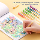 Shuttle Art 80 Pack Glitter Gel Pens, 40 Colors Glitter Gel Pens Set with 40 Refills for Adults Coloring Books Drawing Crafts Scrapbooking Journaling Shuttle Art