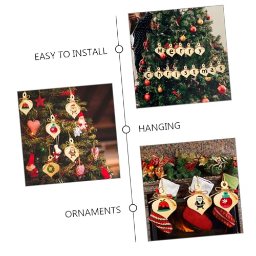 VOSAREA 40pcs Light Bulb Shaped Wood Chips Unfinished Wood Light Bulbs Christmas Light Bulb Cutouts Wooden Shape Holiday Christmas Wood Cutouts VOSAREA