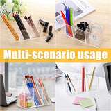 Cerpourt Clear Makeup Brush Organizer,Acrylic Cosmetic Brushes Storage Holder with 3 Slots,Pencil Pen Holder for Desk,Desk Organizer and Accessories Cerpourt
