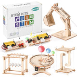 STEM Science Kits, 5 Set Building Kits for Kids Ages 8-12, 3D Wooden Puzzles, Wood Crafts for Boys 6-8, Science Experiment Projects, Woodworking Yutin