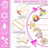 42 Pcs Princess Fairy Wands Kit, Include 36 Pcs Wooden Unfinished Wand DIY Princess Wand with 6 Sheet Colorful Diamond Sticker for Girls Make Your Cindeer