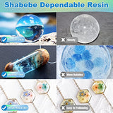 Epoxy Resin, 1 Gallon Super Gloss Epoxy Resin Kit, Self Leveling No Bubble Easy Mix 1:1 Casting & Coating Resin and Hardener Kit for Jewelry Casting, Shabebe