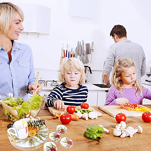 XXKJSZJQ Tray Molds for Epoxy Resin kit 13.5'' Deep Large Round Silicone Molds with 4pcs Coasters Resin Molds, Table Clock Mold DIY Flowers XXKJSZJQ