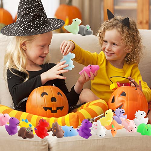 Mochi Squishy Toys, 24 pcs Dinasaur Squishy Animal Party Favors for Kids Classroom Prize Stress Relief Squishies Bulk Gift for Birthday Pinata Goodie KINGYAO
