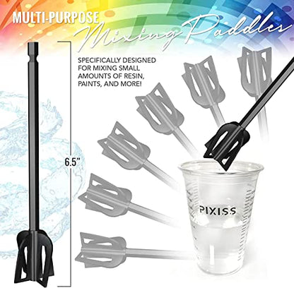 Pixiss Premium Handheld Resin Mixer, Handheld Rechargeable Epoxy Mixer, Epoxy Resin Mixer Pro Grade, Resin Stirrer for Resin, DIY Crafts Tumbler, - WoodArtSupply