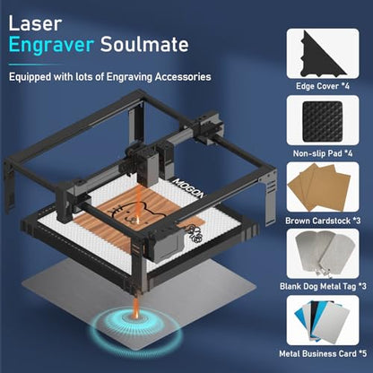 Mogonice Honeycomb Laser Bed 445x445mm 17.5''x17.5'', Magnetic Steel Honeycomb Working Table for Laser Engraver, Fast Heat Dissipation, Table - WoodArtSupply