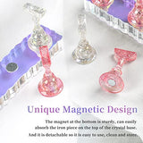 BQAN 2 Set Nail Holder for Painting Nails, Aurora Acrylic Nail Stand for Press on / Fake Nail Tips Training / Nails Display with 96 Pcs Reusable BQAN