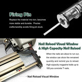 Woodpecker ST64 14 Gauge 3/4" to 2-1/2" Pneumatic Concrete T Nailer Gun with 400pcs Concrete T Nails, Air Power Heavy Duty Concrete Nail Gun Brad Since