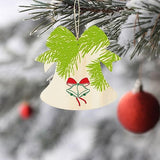 EXCEART 10Pcs Bell Shape Wood Cutouts Unfinished Christmas Wooden Ornaments Xmas Tree Hanging Embellishments Crafts for DIY Arts Crafts Holiday Party EXCEART