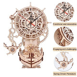 Pirate Ship Clock 3D Wooden Puzzles for Adults, Wooden Models for Adults to Build DIY 3D Puzzle Mechanical Clock Kit, Clock Making Kits Gift for varbertos