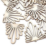 Pandahall 10pcs Natural Wood Earring Blanks Lightweight Filigree Chandelier Wooden Big Cutout Pendant Dangle Charms for Statement Earring Jewelry PH PandaHall