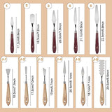 Palette Knife Set, 11 Pieces Stainless Steel Spatula Palette Knives Painting Accessories Art Supplies for Oil Painting, Gouache, Watercolor, Rock LIERFIS