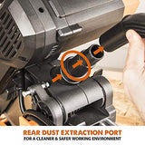 Evolution Power Tools R255SMS-DB+ 10-Inch Dual Bevel Sliding Miter Saw Multi-Material, Multipurpose Cutting Cuts Metal, Plastic, Wood 45˚-45˚ Double Evolution