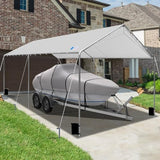 SAILARY Outdoor Heavy Duty Carport 10 X 20 Ft Heavy Duty Carport Car Canopy Portable Garage Tent Boat Shelter with Three Reinforced Steel Cables - SAILARY