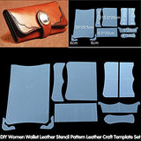 FASTROHY PVC DIY Women Wallet Leather Stencil Pattern Leather Craft Sewing Template Set FASTROHY