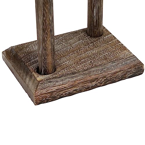 Bright Creations Rustic-Style 2-Tier Jewelry Organizer Stand, Wooden T-Bar Necklace Rack and Bracelet Holder Display for Selling, Bangle, Watch Bright Creations
