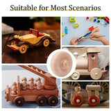 OLYCRAFT 50Pcs 1.2x0.5 Inch Wooden Craft Wheels with 50Pcs 1.2 Inch Wooden Sticks Unfinshed Wooden Wheel Small Wood Wheels Flat Wooden Craft Wheels OLYCRAFT