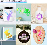 Prime Vinyl Holographic Vinyl Permanent, Holographic Vinyl for Cricut, 12” x 12” 9 Sheets/Pack, Holographic Opal Craft Adhesive Vinyl Sheets for Prime Vinyl