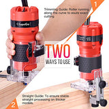 Compact Router Tool, 800W Wood Palm Router Tool for Woodworking, Hand Wood Trimmer Wood Router with 12PCS 1/4" Router Bits CtopoGo