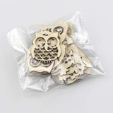 EXCEART Animal Wood Slices 60pcs Natural Wood Slices Owl Unfinished Wood Animal Craft Hanging Wooden Circles with Hole Tree Slice for Arts Painting EXCEART