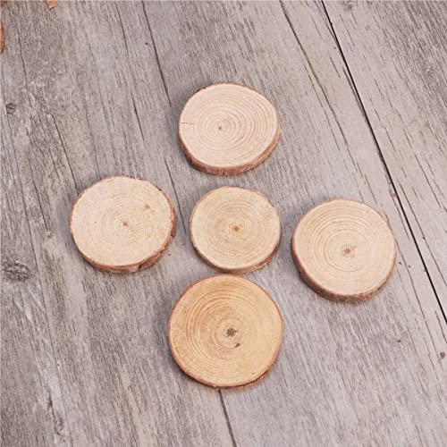 PartyKindom Natural Wood Slices for Centerpieces, 30 Pcs Round Wooden Discs Unfinished Wood Slices Wood Cookies Tree Slices Wooden Circles for Crafts PartyKindom