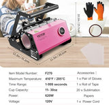 VEVOR Tumbler Heat Press Machine for 20oz-30oz Sublimation Blanks Tumblers Press, 11-16oz Mug Press with Knob Control Temp&Timer Setting, Sublimation VEVOR