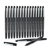 Lelix Felt Tip Pens, 15 Black Pens, 0.7mm Medium Point Felt Pens, Felt Tip Markers Pens for Journaling, Writing, Note Taking, Planner, Perfect for Lelix