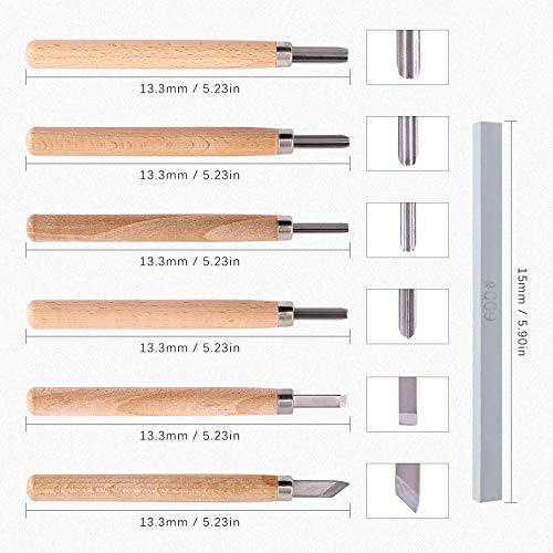 Swpeet 24Pcs Block Printing Starter Tool Kit, Rubber Stamp Carving Blocks, Ink Roller, Carving Tools, Gloves, Tracing Papers and Ink Mixing Tray for Swpeet
