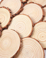 Pllieay 12 Pcs 5.1-5.5 Inch Wood Slices, Unfinished Wood Slice Ornaments for DIY Crafts Wedding Table Centerpieces Coasters for Arts Painting Craft Pllieay