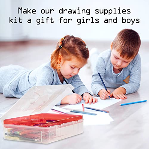 Back to School Art Supplies Kit for Kids - Coloring Set, Drawing Supplies