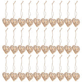 VOSAREA 30Pcs Wooden Pendant Wedding Heart Woodsy Decor Heart Wood Cutouts decoraciones para salas de casa Home décor Christmas Embellishments for VOSAREA