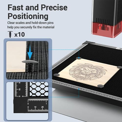 Mecpow Honeycomb Laser Bed, 450 x 850mm Honeycomb Working Table for Most Laser Engraver, Durable Steel Honeycomb Panel for Fast Heat Dissipation, - WoodArtSupply