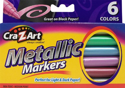 Cra-Z-art Metallic Markers, 6-Count (10029-24) - WoodArtSupply