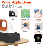 INFANT MOMENT Mini Heat Press Machine - (7"×3.8"), Heating Sublimation Transfer Projects for Tshirt Hats Bags Pillows Shoes Aprons,Features Insulated INFANT MOMENT