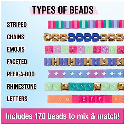 Cool Maker PopStyle Bracelet Maker, 170 Beads, Make & Remake 10 Bracelets, Friendship Bracelet Making Kit, DIY Arts & Crafts for Kids - WoodArtSupply