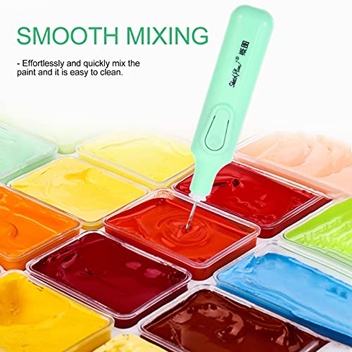 EXCEART Electric Pigment Stirrer Mixer Portable Paint Electric Mixer Blending Making DIY Crafts for Art Gouache Painting Drawing 1 Set - WoodArtSupply